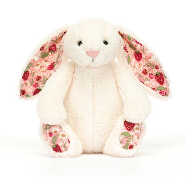 Jellycat Blossom Cream Bunny “Berry” – Ultra Soft Cuddly Plush, Comes with Official Jellycat Bag, Perfect Gift for All Ages