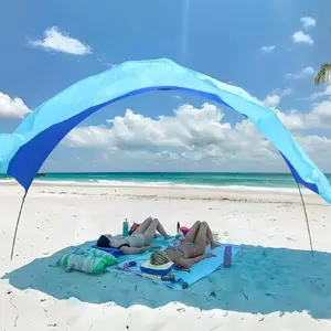 Wind-Powered Beach Sun Shade Canopy - 150 Sq Ft, Portable, Lightweight, Easy Setup Outdoor Shelter for 3-4 Person Family Relaxation (Sports & Outdoor Camping Beach Sun Shelter) essentials
