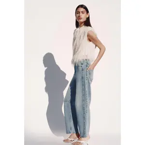 H&M Barrel High Waist Ankle Jeans