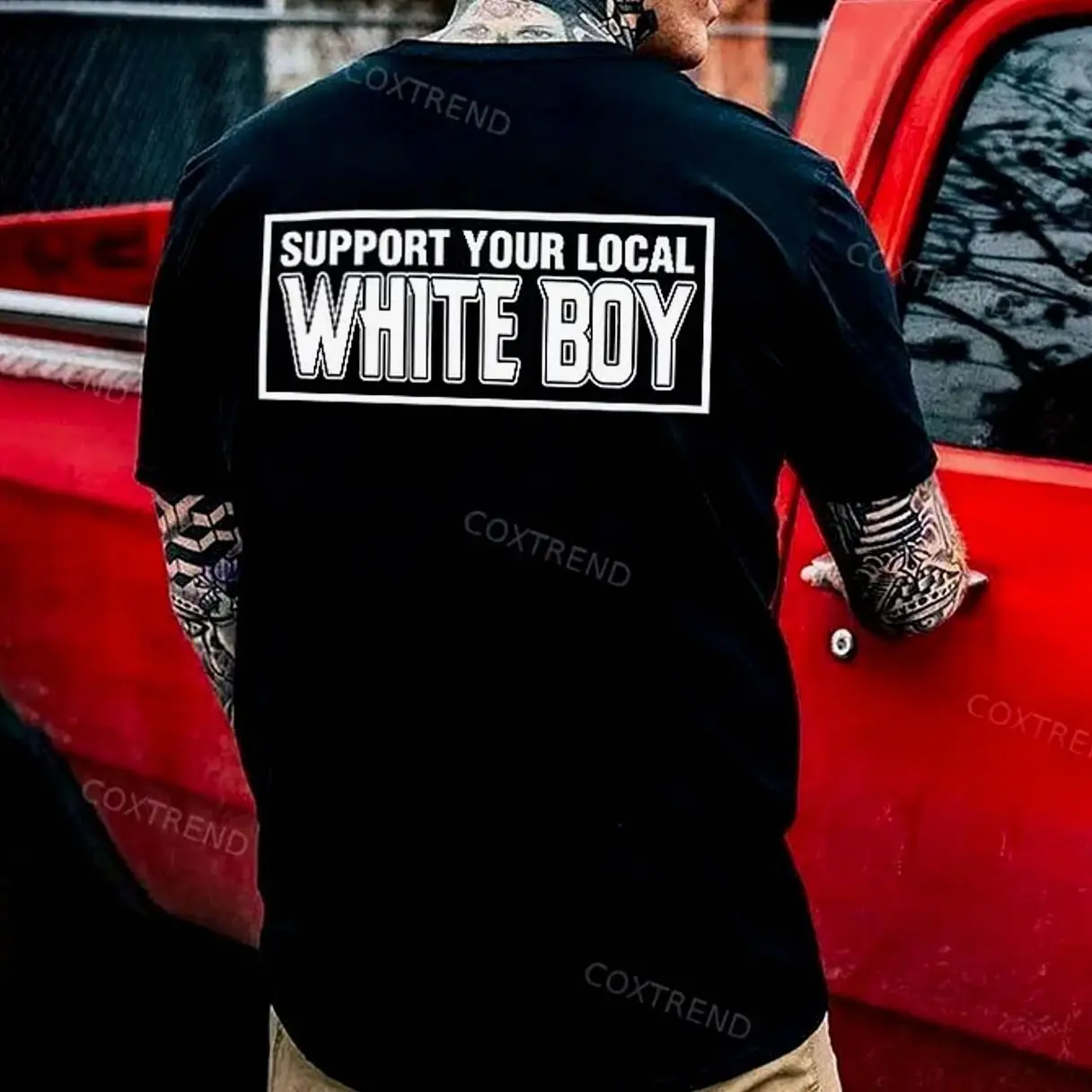 Support Your Local White Boy Printed Men's T-shirt