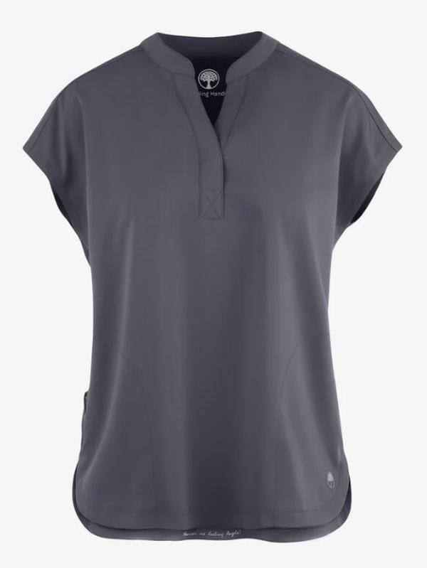 Healing Hands Purple Label Journey Women's 2-Pocket STRETCH Dolman Sleeve Mandarin Collar Scrub Top