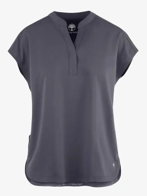 Healing Hands Purple Label Journey Women's 2-Pocket STRETCH Dolman Sleeve Mandarin Collar Scrub Top