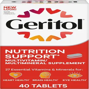 Multivitamin Supplement, Contains B-Vitamins, Antioxidants, Vitamins C, E & D and Iron, 27 Essential Vitamins and Minerals, Gluten-Free, Non-GMO, No Artificial Sweeteners, 40 Tablets