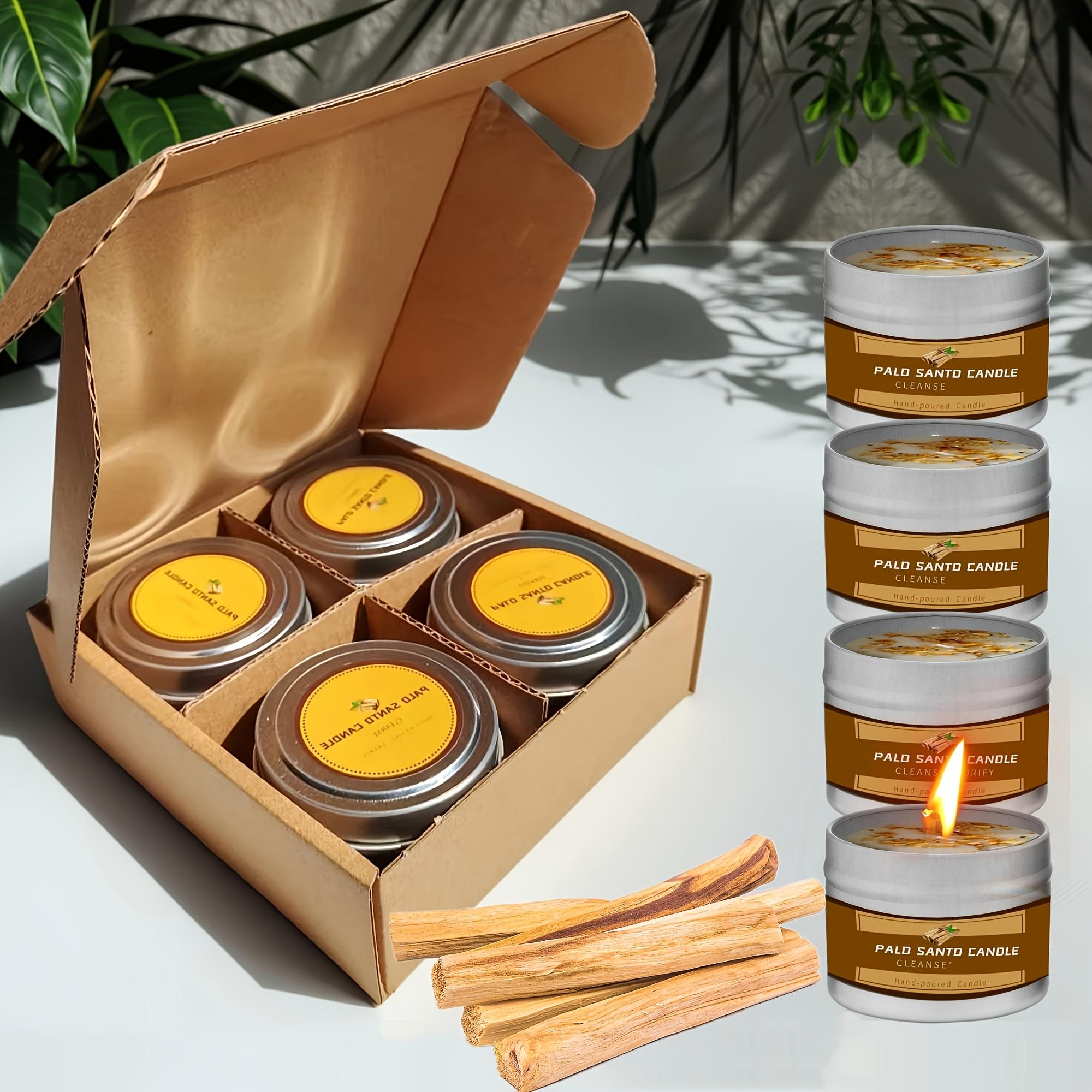 Sage & Palo Santo Purifying Aromatherapy Candle 2/4 Pack 3oz Soy Wax Tin Candle 24-Hour Long Burn Home Purification Meditation Housewarming Gift, decor Sage & Palo Santo Purifying Aromatherapy Candle 2/4 Pack 3oz Soy Wax Tin Candle 24-Hour Long Burn Home Purification Meditation Housewarming Gift, decor