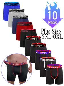 Men's Large Size Solid Color Casual Briefs, Elastic Comfortable Soft Breathable Waistband, Durable for Daily Wear Running Fitness