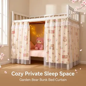 Bunk Bed Curtain Students Dormitory Bottom Bed Cloth Curtain Dustproof Single Bed Blackout Curtains Net Panels Loft Bedding Canopy Tent Spread Curtain Shading Drapes Mosquito Netting Net Cover