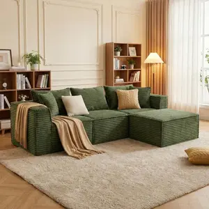 107" Modular Sectional Sofa, Modern Cloud Sectional Couch with Deep Seat, Boneless Couch, for Living Room Apartments Bedroom, No Assembly Required