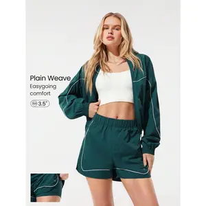 GLOWMODE Record Breaker Lightweight Built-In Underwear Contrast Seams Pockets Zipper Closure Windbreaker Running Shorts Jogging Gym Training Daily Casual Wear