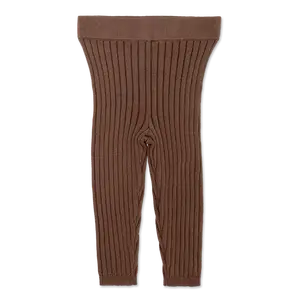 Organic Ribbed Essential Leggings - Mushroom