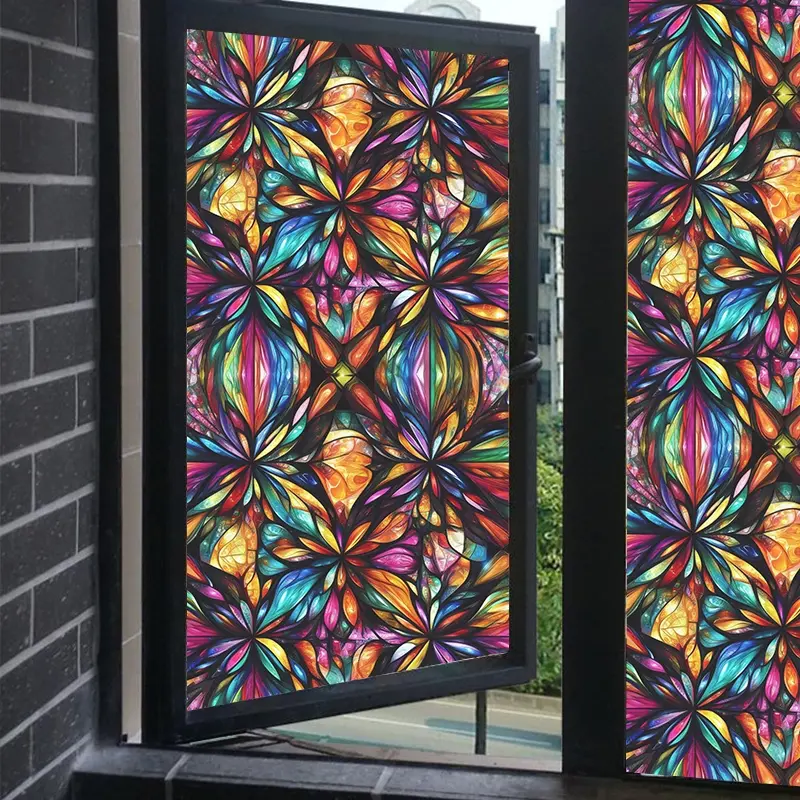 Volume 1 window film, Window Privacy Films, privacy film, stained glass window film, window tint for home, one way bathroom privacy window film, Electrostatic window film, suitable for bathrooms, offices, doors, etc, Interior decoration accessories