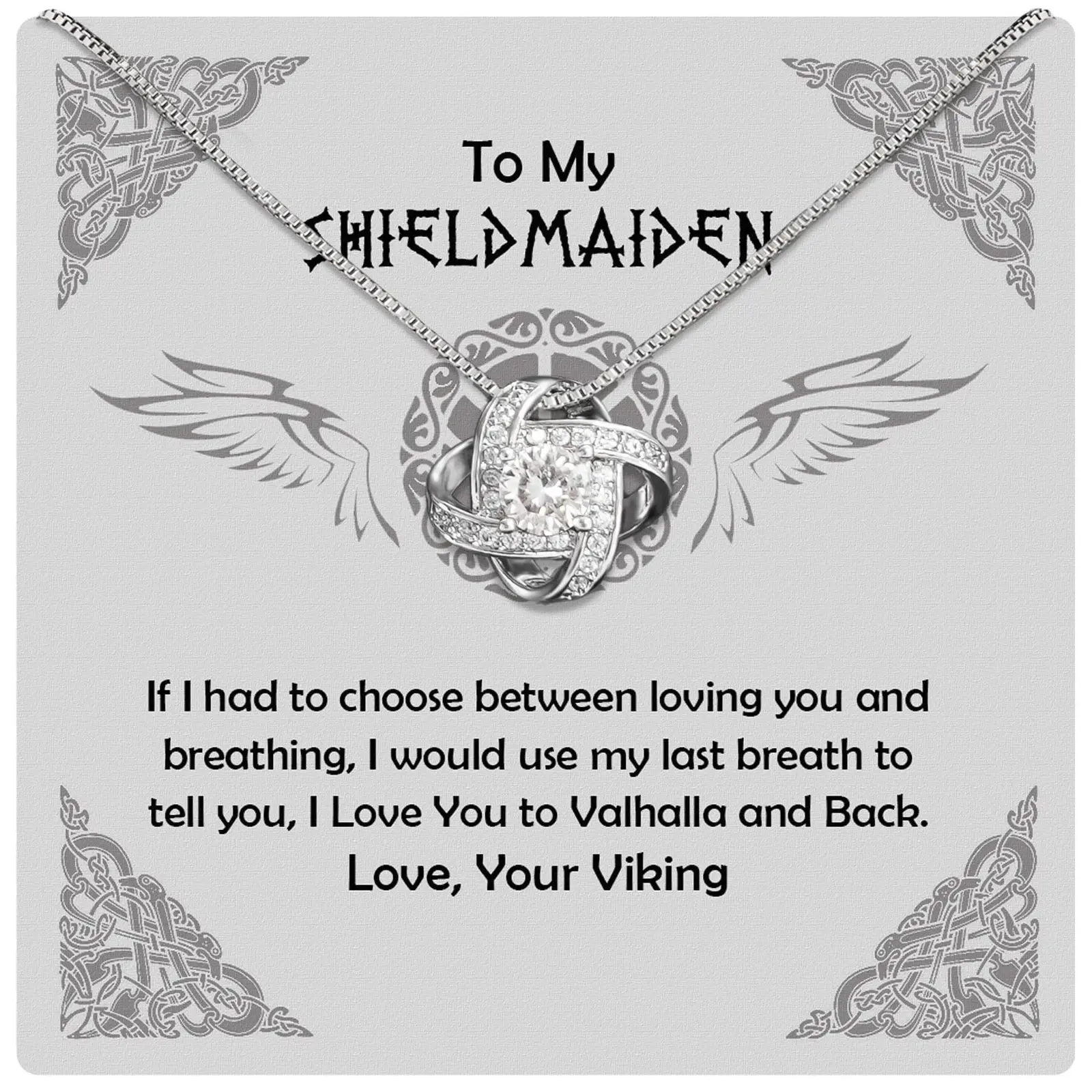 Shieldmaiden Necklace - Viking Jewelry For Women, Gift For Wife, Girlfriend