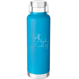 Personalized Days that end in Y 24 oz Water Bottle - Aqua