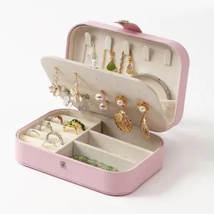 Jewelry Storage Box, 1 Count Multi Grid Travel Jewelry Organizer, Jewelry Storage Box for Necklace, Earrings, Ring, Home Organizer for Jewelry, Multi Compartment Design