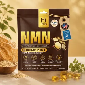 HiPlus NMN Complex Nutritional Supplement - 1500mg Per Serving, 15-1 Formula with 500mg NMN, Vitamin C, TMG, CoQ10 Antioxidant Support