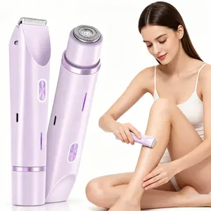 Mother'S Day Gift, 2 in 1 Electric Hair Removal Tool Bikini Trimmer for Women, Dual-head Electric Razors, Body & Facial Electric Shaver, Waterproof Wet & Dry Use Trimmer, Shaver for Women summerwins