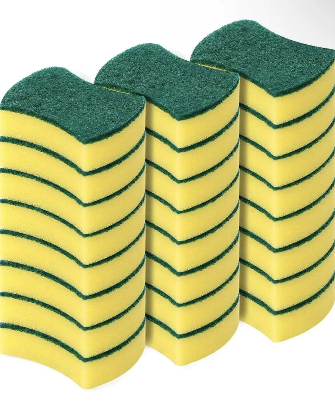 【Buy 20 Get 50】Double-Sided Dishwashing Sponge Scrubber Pads, 20-Count Pack for Kitchen & Bathroom Multi-Surface Cleaning