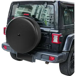 Tire Cover with Camera Hole, for Jeep Wrangler JL with Back-up Camera, Sport & Sahara (2018-2025), Fits 245/75R17, 255/75R17, 255/70R18