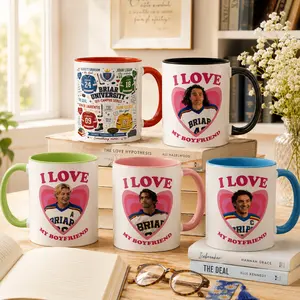 Book Series Coffee Cup, Book Boyfriends Accent Mug, Book Lovers Mug Coffee Cup, Best Gift For Holiday