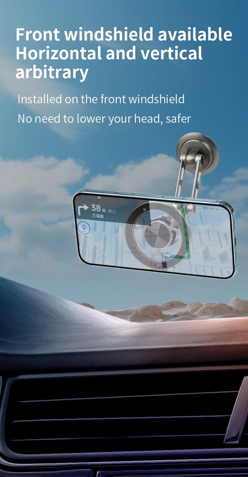 All-Metal magnetic Bracket for Car Phone360Degree Rotating Accessory foldable with ventilated Magnet GPS Cars Accessories for Phones magnetic car phone holder foldable  phone Fall Car Universal Phone Holder Dashboard Automotive Windshield
