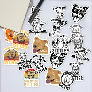 Stickers Pack 20 Pcs Pitbull Luggage Show Water Aesthetic Me Guitar Vinyl Your Car Pitties Bottle Skateboard Colorful Bumper Laptop Waterproof Bike