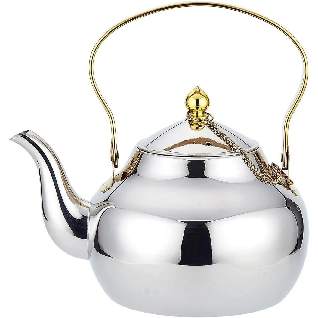SANQIAHOME 1.3-2.0 Qt Stainless Steel Stovetop Teapot with Infuser - Sturdy Minimalist Loose Leaf Tea Pot for Kitchen Use, Tea Pot With Infusers For Loose Tea