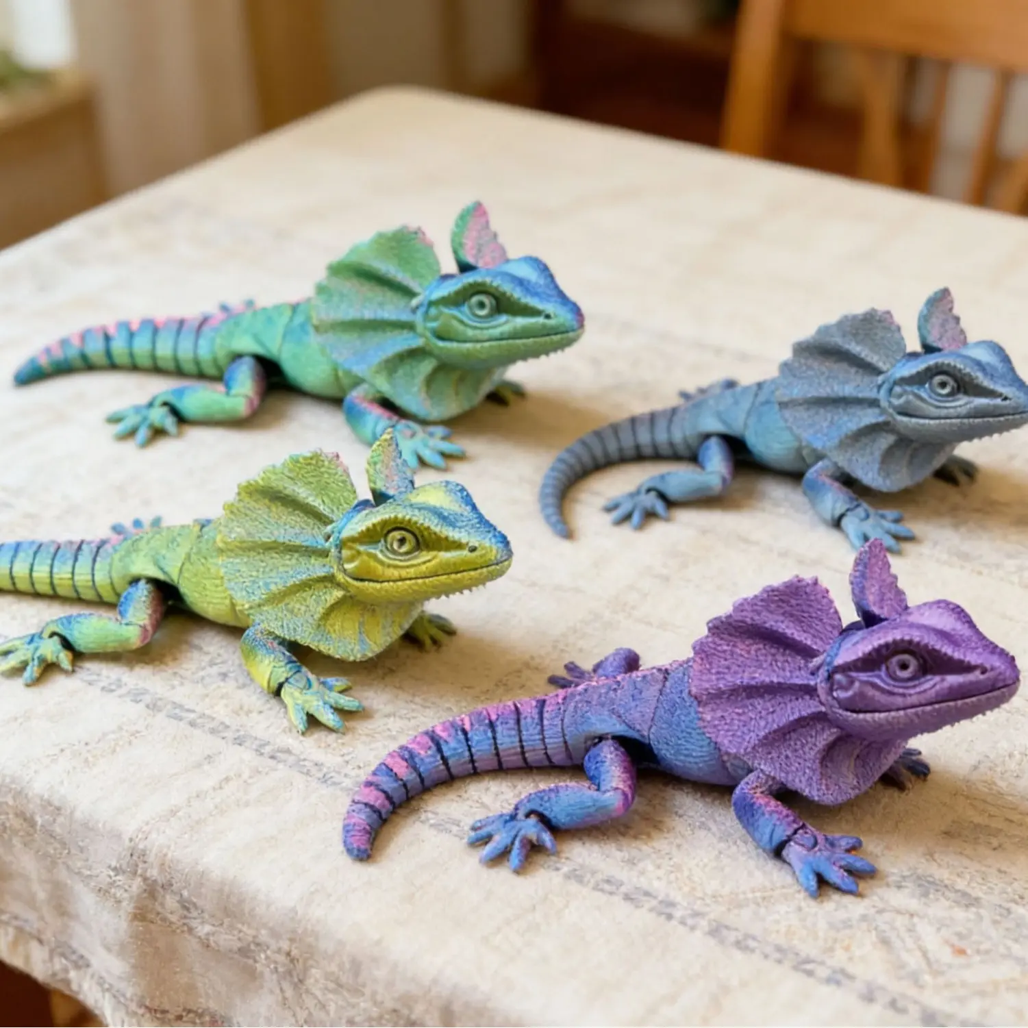 3D Printed Frilled Lizard Toy Articulated Full Body Movable Joints Animal Figurine Birthday Gift 3D Printed Frilled Lizard Toy Articulated Full Body Movable Joints Animal Figurine Birthday Gift