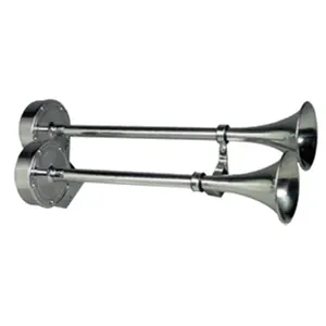 Schmitt & Ongaro Marine  Ongaro Deluxe SS Dual Trumpet Horn - 12V