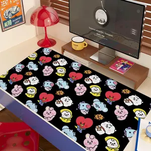 cute B-BT21 Mouse Pad 90x40CM non-slip Gaming Mousepad Gamer E-Sports Mouse Mat Game Mechanical Keyboard XXL Desk Mat