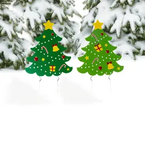 13" x 16" Christmas Tree Yard Stakes - 4 Pc.