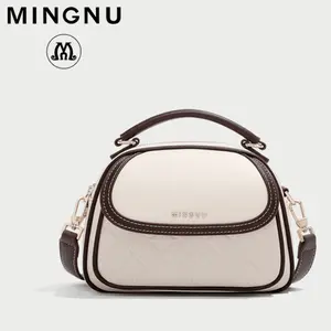 Two Tone Quilted Top Handle Crossbody Bag - Women's Everyday Mini Handbag, Versatile Shoulder Purse for Daily Commute & Casual Outings