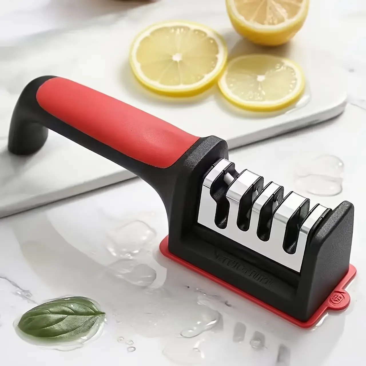 Professional Knife Sharpener with 4-stage High-precision Tungsten Steel, Diamond And Ceramic Sharpening Stones, Featuring A Non-slip Grip | It Is A Kitchen Essential, Knife Sharpener And Kitchen Gadget with A Sleek Design And Robust Construction