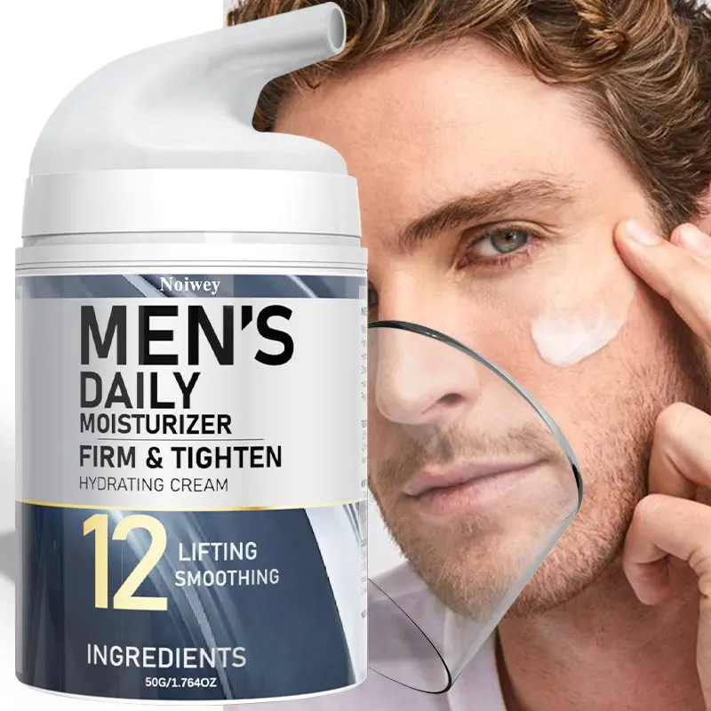 50G Men's Daily Moisturizer Instant Lift Firms Moisturizing Face Cream, Instant Facial Lift Cream, Rich VITAMIN E Caffeine jojoba oil, Moisturizing, Brighten Skin, Softens Skin, Hydrating Moisturizing Skin, Moisturizing Product, Suitable as a gift for men