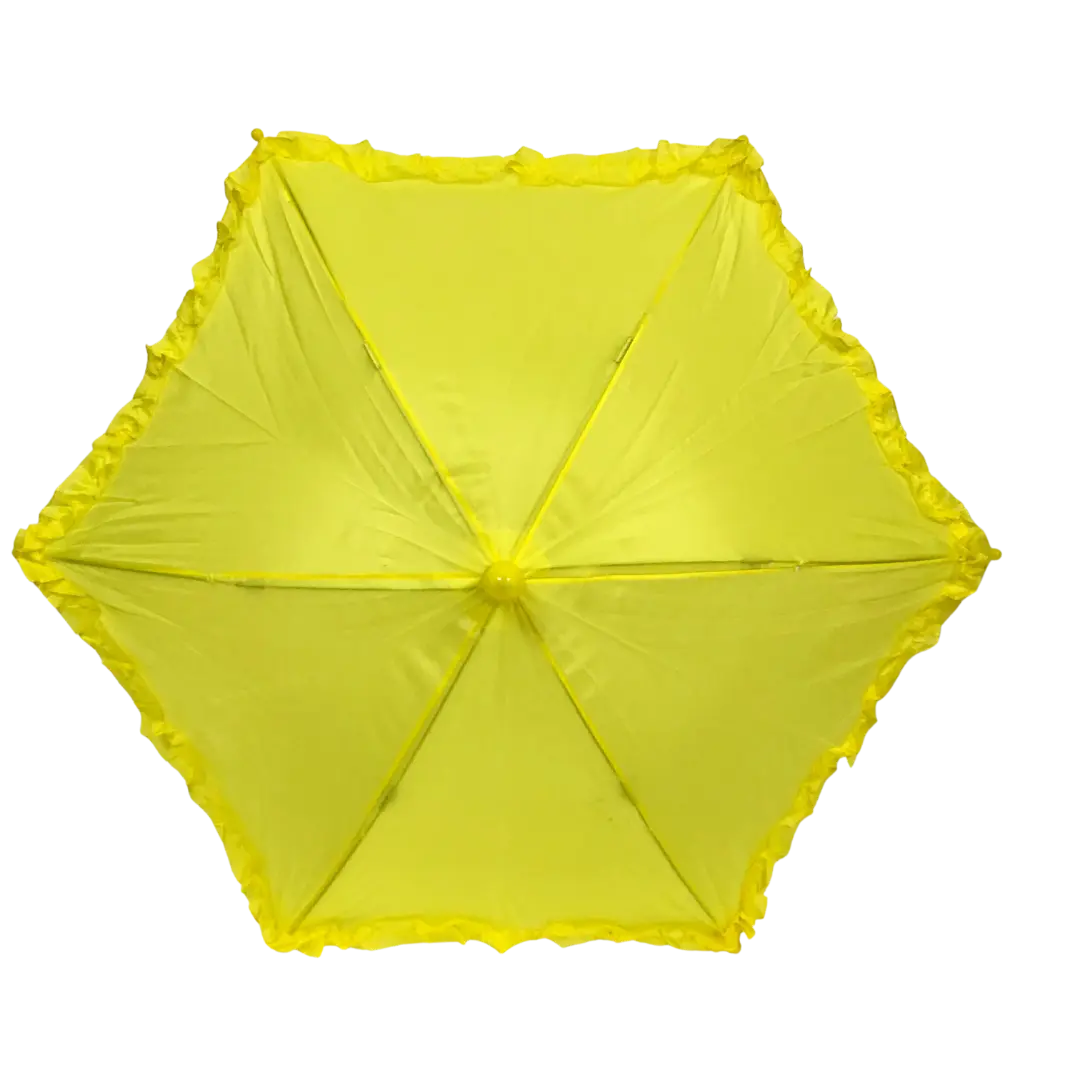 Yellow Umbrella with Ruffle 14.5" (Each)