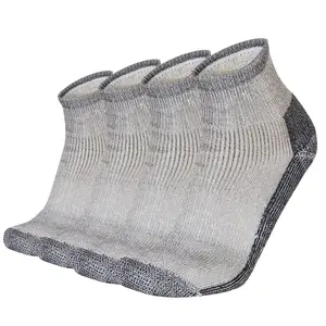 EnerWear 4P Pack Men's Merino Wool Cushion Trail Low Cut Socks Outdoor Sports