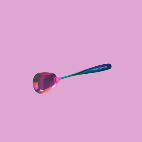 Rainbow Spoon Nut Butter Cutlery Tableware - Dishwasher Safe Vibrant Rainbow Design for Nut Butter Spreading