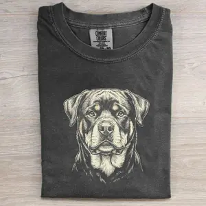 Comfort Colors Funny Rottweiler T-shirt, Vintage Dog Face Meme Tee, Animal Lover Gift, Unisex Fit Design, Gift for Men and Women