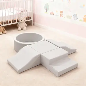 Climbing Blocks for Toddler - 4-Piece Climbing Toys with a Ball Pit, Ball Pit for Toddlers - Climbing Toys Indoor for Kids Crawling.