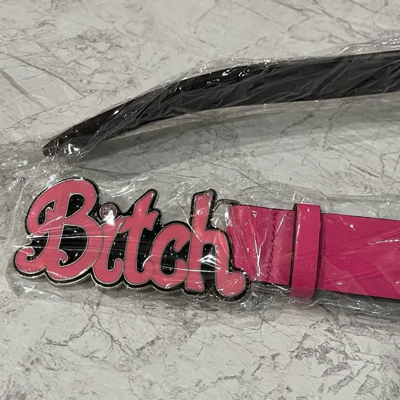 **NEVER WORN** letter pink y2k fashion grunge rockstar american streetwear belt Accessories | Never Worn Letter Pink Y2k Fashion Grunge  main image 3