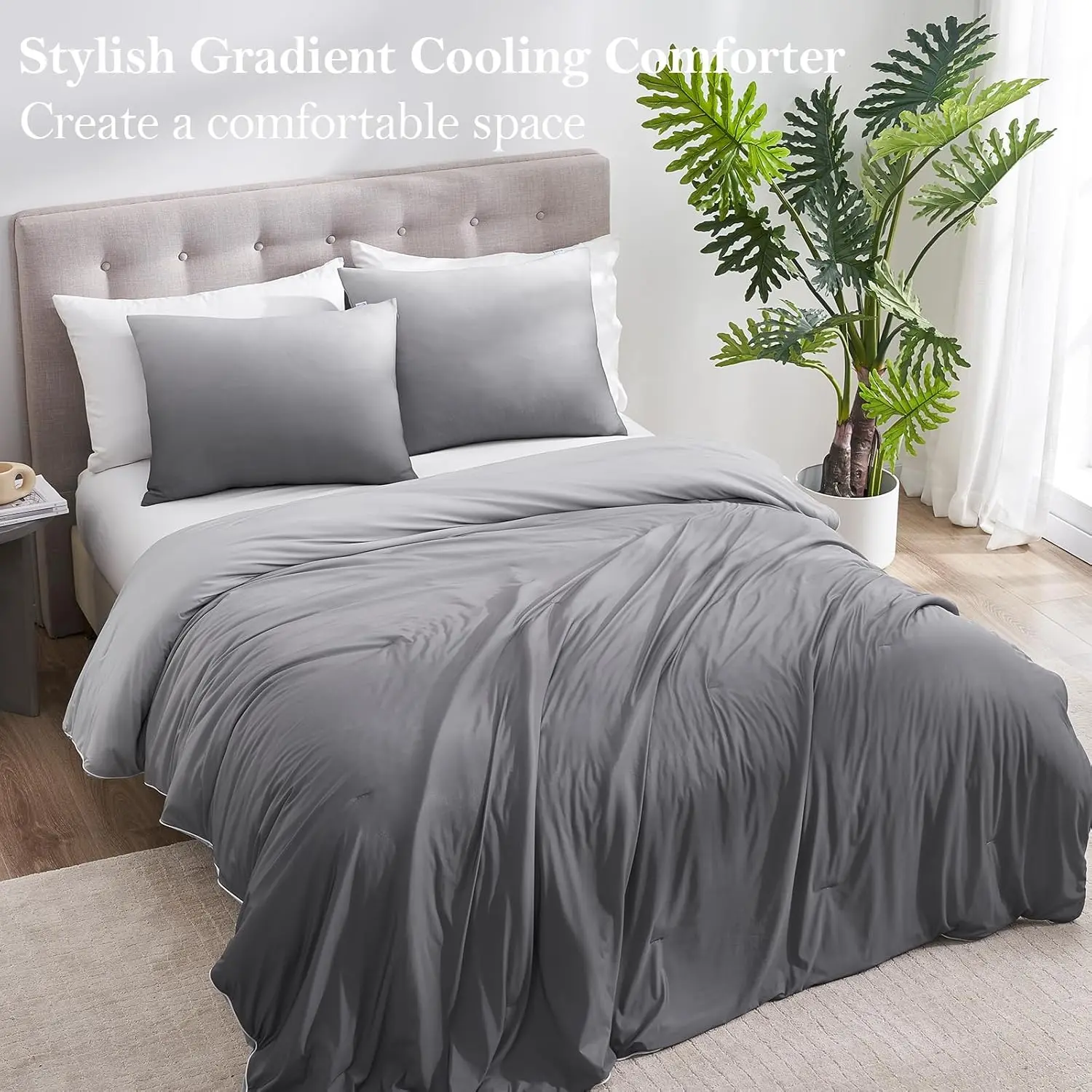Elegear Gradient Cooling Duvet - Double-Sided Arc-Chill Fabric for Hot Sleepers, Breathable Duvet Set, Lightweight Wrinkle-Resistant Machine-Washable Comforter, Ideal Gift for Menopause