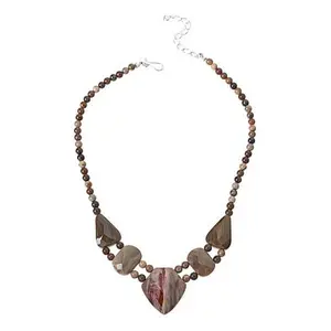 Mine Finds by Jay King Sterling Silver Mongolian Petrified Wood Necklace