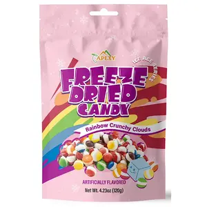 Apexy Freeze Dried Candy - Freeze Dried Rainbow Candy Assorted Flavor - Dehydrated, Crunchy, Colorful Treats & Snacks for Kids & Adults - Packed in a Resealable Pouch 4.23oz (120g) (Original Rainbow Crunchy Clouds)