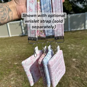 Handmade Quilted Keychain Wallet - Mini Zipper Coin Pouch - Small Zipper Pouch for cards and coins