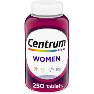 Multivitamin for Women, Multimineral Supplement with Iron, Vitamin D3, B Vitamins and Antioxidant Vitamins C and E, Gluten Free, Non-GMO Ingredients - 250 Count