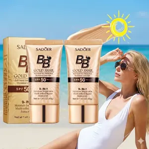 2PCS BB Cream SPF 50 PA+++ 9 in 1 Full Coverage Tinted Moisturizer Waterproof Sweatproof & , Hydrating Formula Face For All Skin Types regalo belleza