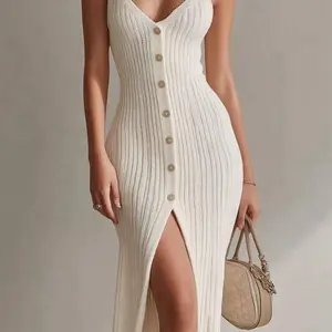 Soft Sculpt Button Midi Dress