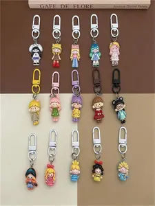 15-Pack Cute Cartoon Resin Princess Keychains, Fun Backpack Charms for Students and Friends, Perfect Gift Accessories