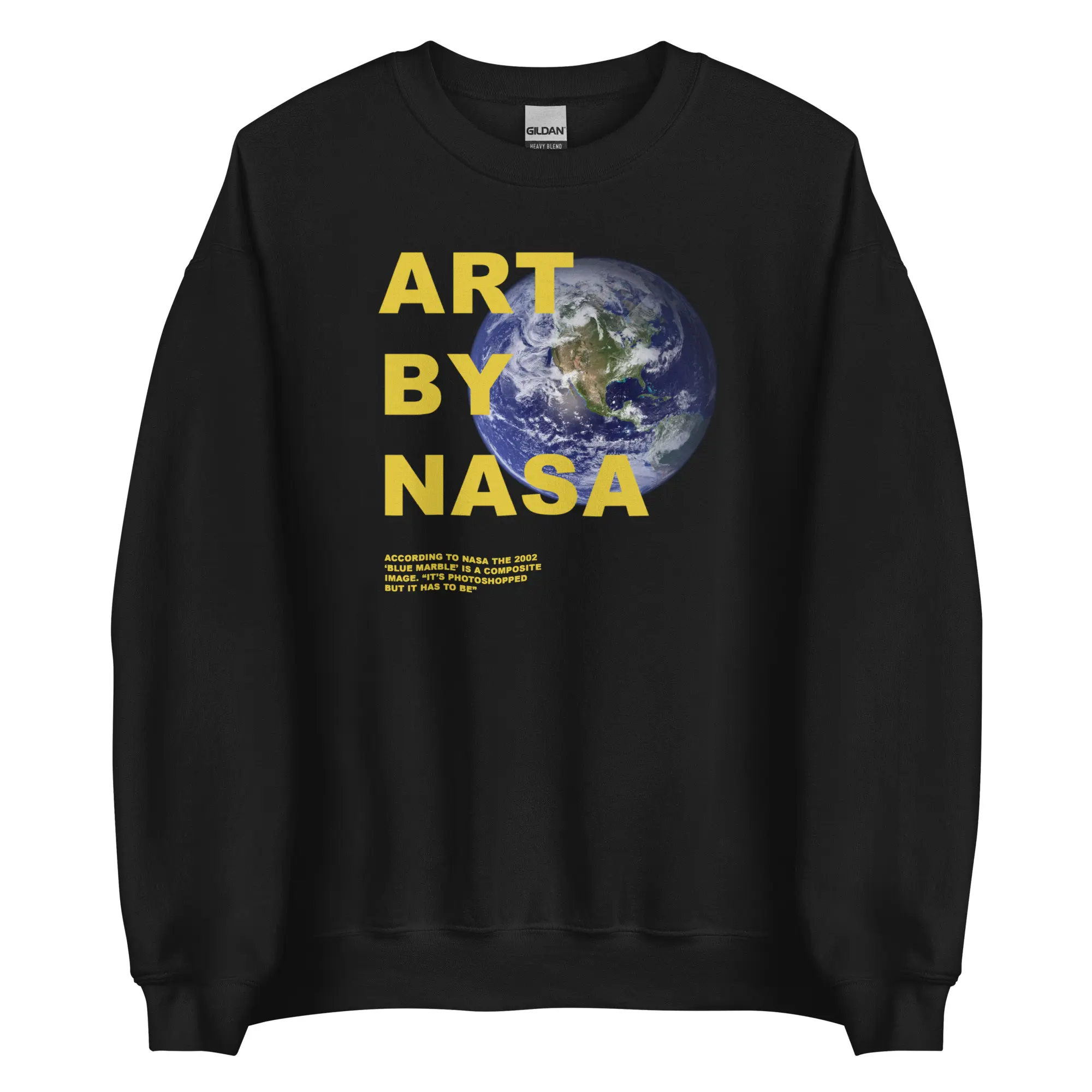 ART BY NASA Blue Marble Sweatshirt Black