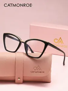 Catmonroe Cat Eye Anti Blue Light Glasses for Women, UV & Glare Protection, Ideal for Office, Gaming, and Screen Time