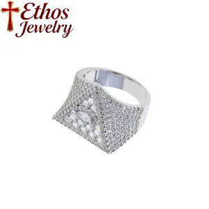 Ethos D/Color "Eye of God" Rings AAAAA+ CZ Inlay Hip-Hop Style Men's Fashion Accessory Perfect Gift for Adults Aesthetic Appeal