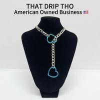 Blue Heart-Silver Chain